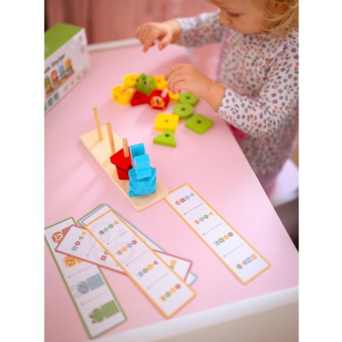 WOOPIE GREEN Układanka Montessori Piramidka Zwierzątka 27 el. FSC