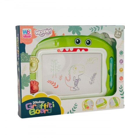 WOOPIE Znikopis Tablica Magnetyczna Kolorowa + 2 Stempelki Dinozaur WOOPIE Znikopis Tablica Magnetyczna Kolorowa + 2 Stempelki Dinozaur