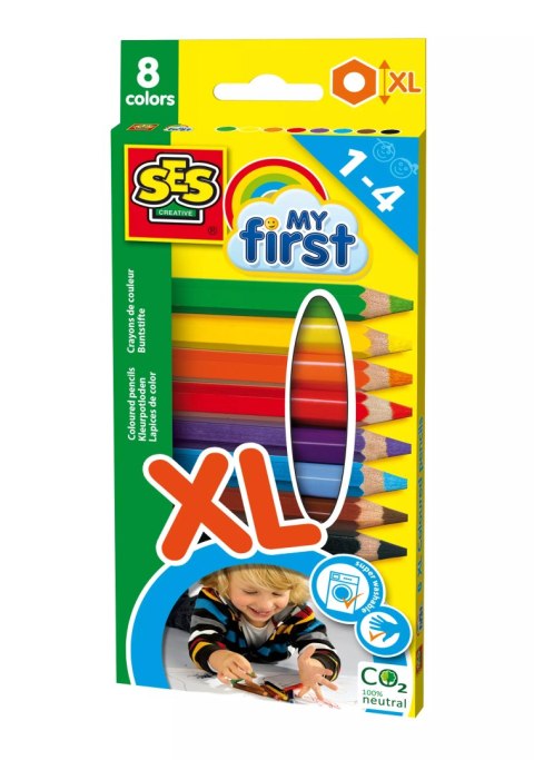 Moje pierwsze kredki ołówkowe XL 8 kolorów Moje pierwsze kredki ołówkowe XL 8 kolorów