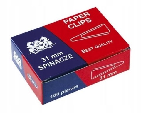 Spinacze biurowe trójkątne Grand 28 mm 100 sztuk Spinacze biurowe trójkątne Grand 28 mm 100 sztuk