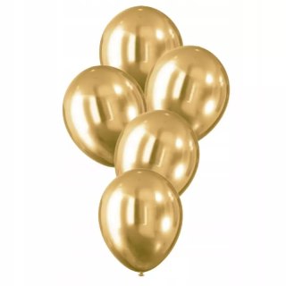 Balony z efektem chromu złote 30cm 5szt