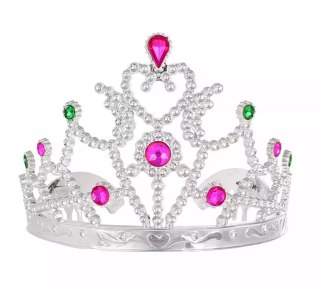 Diadem księżniczki z kolorowymi kamykami
