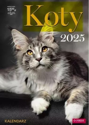 Kalendarz 2025 A3 Ścienny Koty Kalendarz 2025 A3 Ścienny Koty