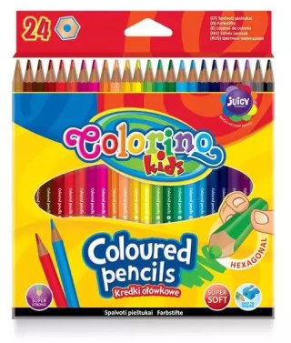 Kredki ołówkowe Colorino, heksagonalne. Kids (24 sztuki)