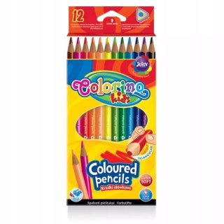 Kredki ołówkowe Colorino, trójkątne. Kids (12 sztuk)
