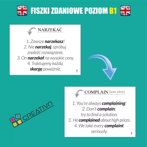 Angielski. Fiszki zdaniowe. Poziom B1 Angielski. Fiszki zdaniowe. Poziom B1