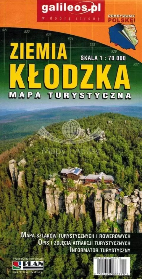 Ziemia Kłodzka. Mapa turystyczna, 1:70 000 Ziemia Kłodzka. Mapa turystyczna, 1:70 000