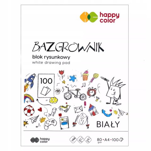 Blok rysunkowy Bazgrownik A4/100K HAPPY COLOR Blok rysunkowy Bazgrownik A4/100K HAPPY COLOR