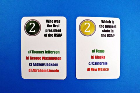 Fun Card English. The USA Quiz