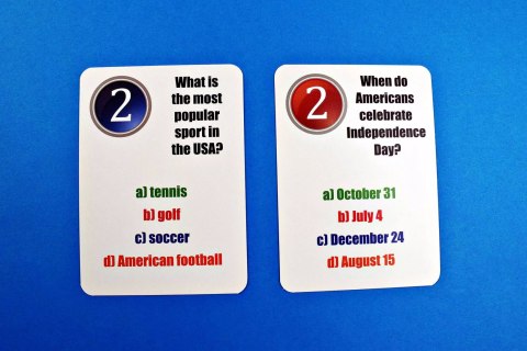 Fun Card English. The USA Quiz