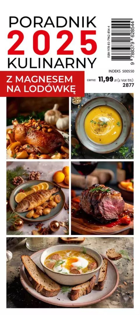 Kalendarz 2025 tygodniowy kulinarny na lodówkę Kalendarz 2025 tygodniowy kulinarny na lodówkę