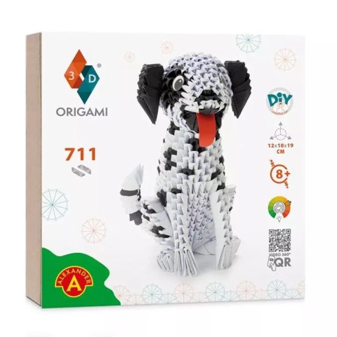 Origami 3D. Dalmatyńczyk Origami 3D. Dalmatyńczyk