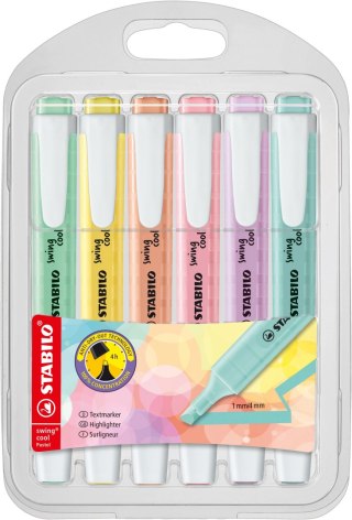 Zakreślacze swing cool pastel (6 sztuk)