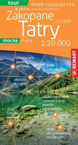Tatry i Zakopane. Mapa turystyczna, 1:20 000