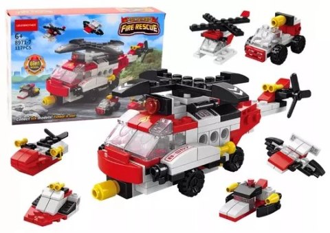 Klocki Konstrukcyjne Helikopter 6w1 Zestaw DIY Pojazdy 117 ele. Klocki Konstrukcyjne Helikopter 6w1 Zestaw DIY Pojazdy 117 ele.