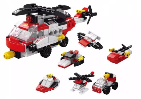 Klocki Konstrukcyjne Helikopter 6w1 Zestaw DIY Pojazdy 117 ele. Klocki Konstrukcyjne Helikopter 6w1 Zestaw DIY Pojazdy 117 ele.