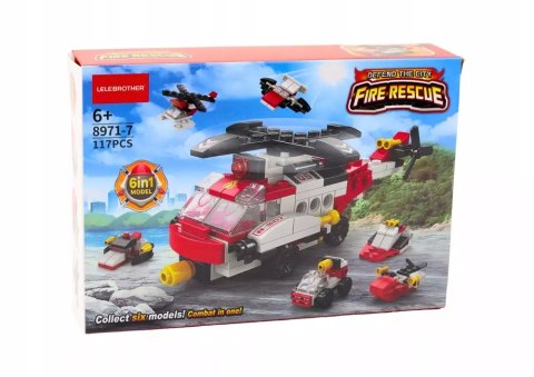Klocki Konstrukcyjne Helikopter 6w1 Zestaw DIY Pojazdy 117 ele. Klocki Konstrukcyjne Helikopter 6w1 Zestaw DIY Pojazdy 117 ele.