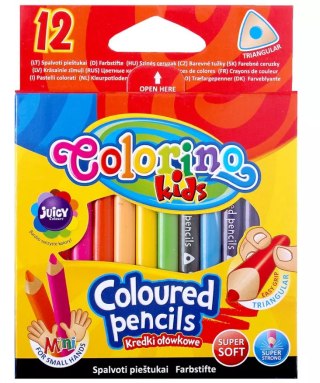 Kredki Colorino ołówkowe, mini, trójkątne. Kids (12 sztuk)