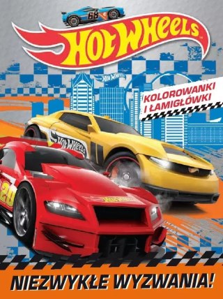 Hot Wheels. Niezwykłe wyzwania. Kolorowanki i łamigłówki