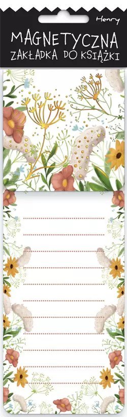 Zakładka magnetyczna z notatnikiem, kwiaty boho