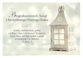 Kartka na Boże Narodzenie. Łaska, miłosierdzie, pokój