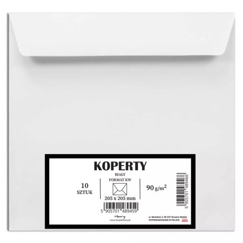 Koperty kwadratowe, białe (10 sztuk) Koperty kwadratowe, białe (10 sztuk)