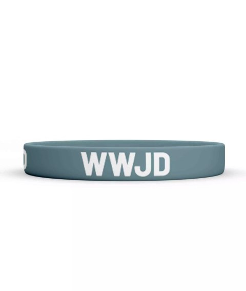 Opaska silikonowa. WWJD, morski Opaska silikonowa. WWJD, morski