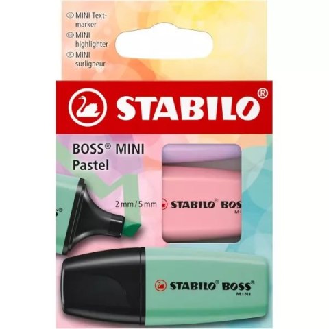 Zakreślacz BOSS MINI Pastel, etui, 3 sztuki Zakreślacz BOSS MINI Pastel, etui, 3 sztuki