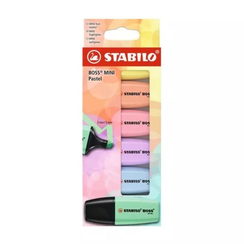 Zakreślacz BOSS MINI Pastel, etui, 6 sztuk Zakreślacz BOSS MINI Pastel, etui, 6 sztuk
