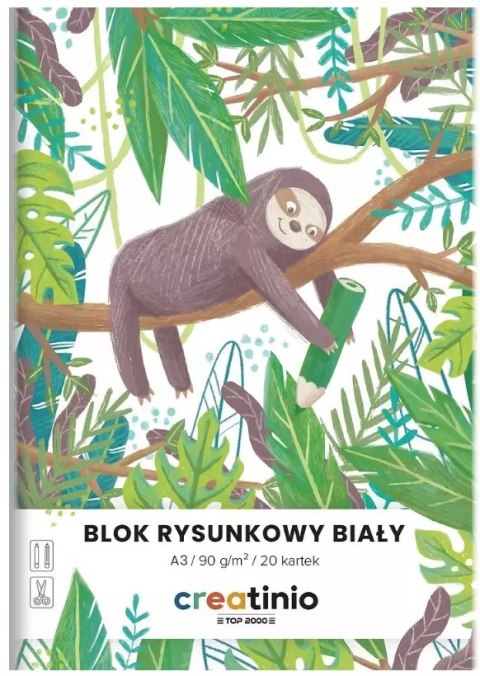 Blok rysunkowy A3 biały 90g Creatinio Fol A 10 Blok rysunkowy A3 biały 90g Creatinio Fol A 10