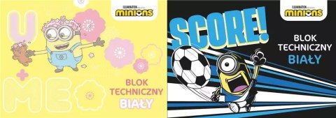 Blok techniczny A4/10K biały Minionki Blok techniczny A4/10K biały Minionki