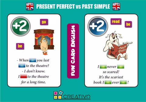 Fun Card English. Present Perfect vs Past Simple Fun Card English. Present Perfect vs Past Simple