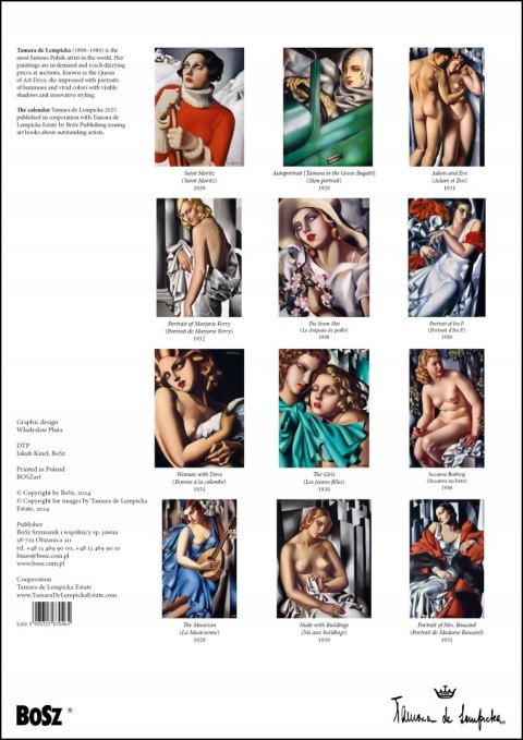 Kalendarz Tamara de Lempicka 2025 A3