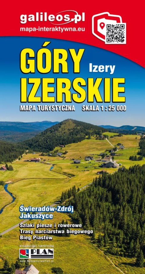 Mapa turystyczna. Góry Izerskie, 1:25 000 Mapa turystyczna. Góry Izerskie, 1:25 000