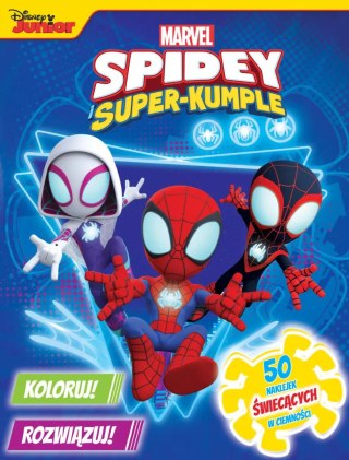 Marvel Spidey i Super-kumple. Koloruj! Rozwiązuj! 50 naklejek świecących w ciemności