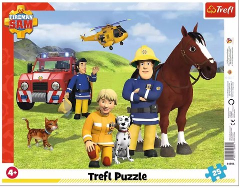 Puzzle ramkowe 25 elementów. Strażak Sam. Zawsze na straży Puzzle ramkowe 25 elementów. Strażak Sam. Zawsze na straży