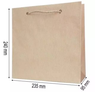 Torebka papierowa 24 x 23.5 cm, kraftowa