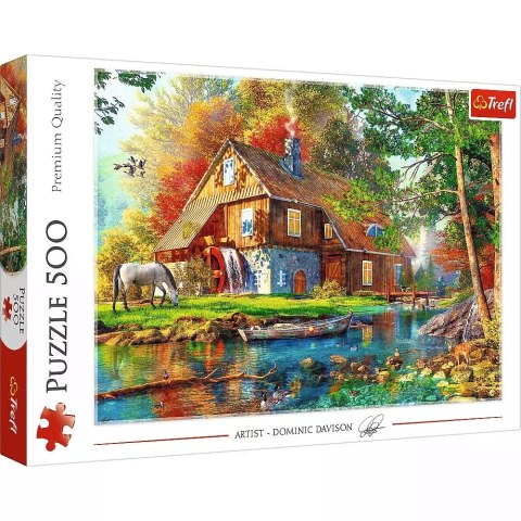 Puzzle 500 elementów. Chatka nad rzeką Puzzle 500 elementów. Chatka nad rzeką