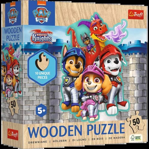 Puzzle drewniane konturowe 50 elementów. Psi Patrol Puzzle drewniane konturowe 50 elementów. Psi Patrol