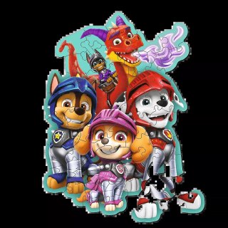 Puzzle drewniane konturowe 50 elementów. Psi Patrol