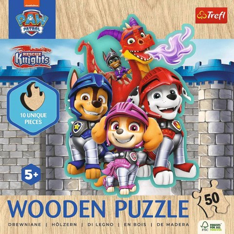 Puzzle drewniane konturowe 50 elementów. Psi Patrol Puzzle drewniane konturowe 50 elementów. Psi Patrol
