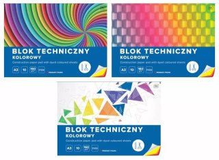Blok techniczny A3, kolorowy, cena za 1 szt