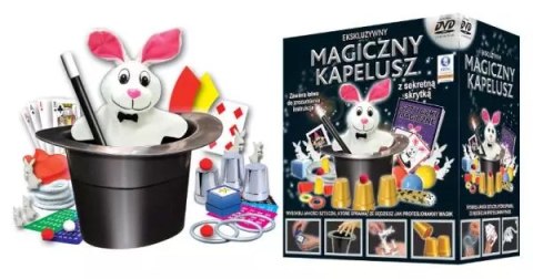 Magiczny kapelusz z króliczkiem 150 sztuczek Magiczny kapelusz z króliczkiem 150 sztuczek