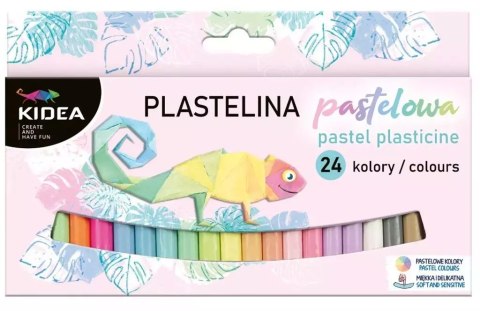 Plastelina 24 kolory pastelowe KIDEA Plastelina 24 kolory pastelowe KIDEA