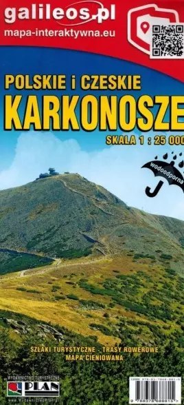 Polskie i Czeskie Karkonosze. Laminowana mapa turystyczna, 1:25 000 Polskie i Czeskie Karkonosze. Laminowana mapa turystyczna, 1:25 000