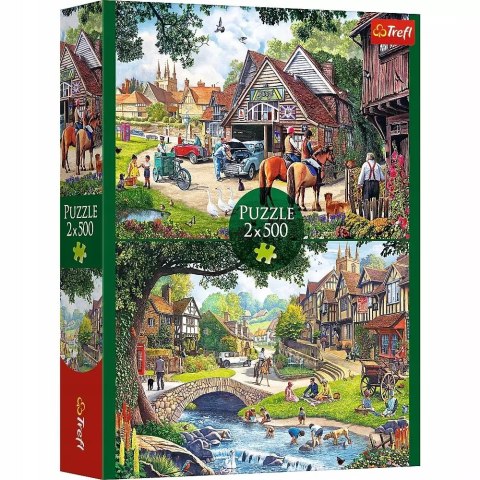 Puzzle 2 x 500 elementów. Sielankowe życie Puzzle 2 x 500 elementów. Sielankowe życie