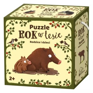 Puzzle 20 elementów. Rok w lesie. Rodzice i dzieci