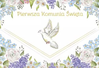 Karnet A5 komunijny, gołąb majowy