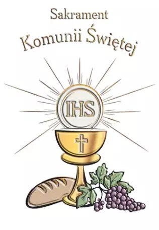 Karnet B6 komunijny, hostia jak chleb