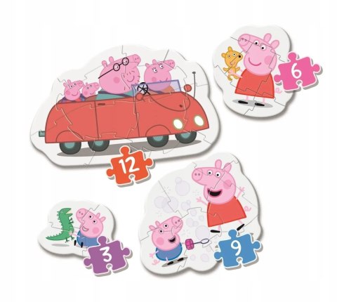 Puzzle 4w1. Moje pierwsze puzzle. Świnka Peppa Puzzle 4w1. Moje pierwsze puzzle. Świnka Peppa
